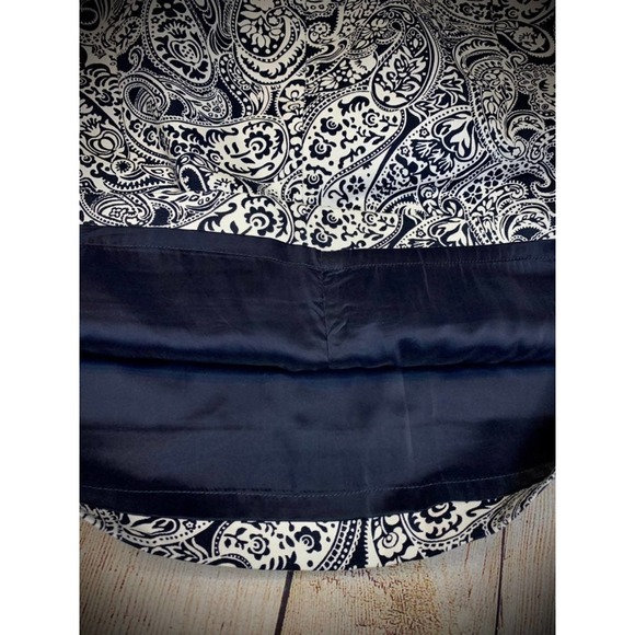 Talbots Size 6 Paisley Print Cotton Canvas Skirt - Excellent Condition - Picture 4 of 5